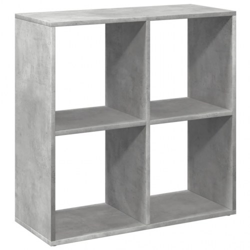 Bogreol/rumdeler i konstrueret træ 69,5 x 29 x 69,5 cm - betongrå