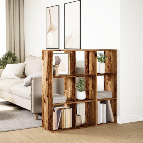 Bogreol/rumdeler 102 x 29 x 103,5 cm - antikt træ