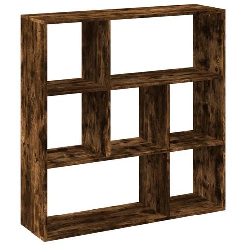 Bogreol/rumdeler 102x29x103,5 cm konstrueret træ røget eg