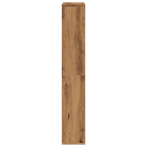 Bogreol 60x20x120 cm konstrueret træ egetræsfarve