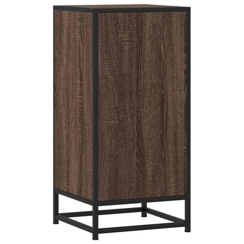Skab 35,5x35x76 cm konstrueret træ og metal brun egetræsfarve