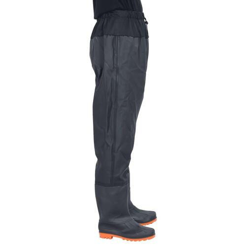 Waist waders med støvler str. 39 sort