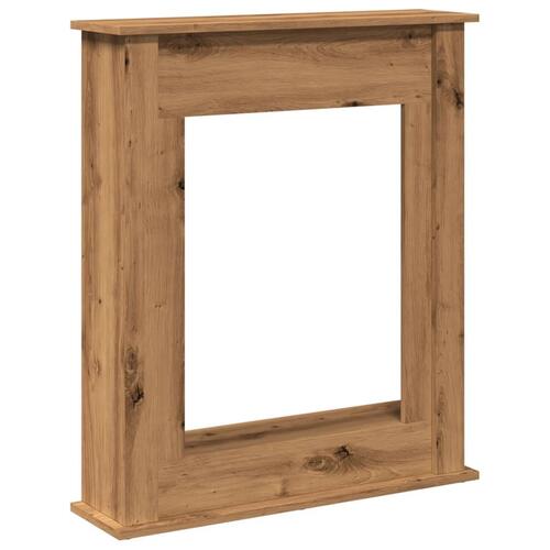 Forsats til pejs 75x20x87,5 cm konstrueret træ kunsteg