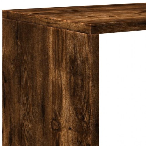 Bogreol/rumdeler 123x29x123 cm konstrueret træ røget eg
