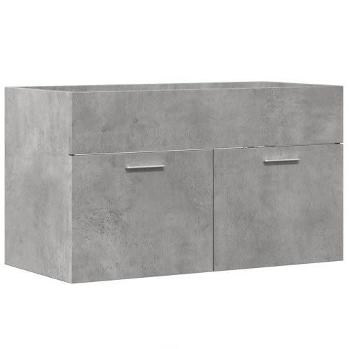 Skab til håndvask 80×38,5×46 cm - konstrueret træ, betongrå