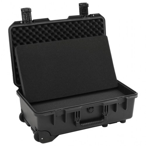 Transportabel flightcase 55 × 35 × 22,5 cm - PP/ABS, sort