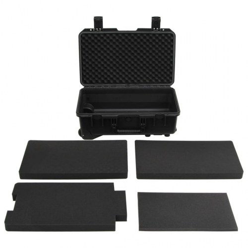 Transportabel flightcase 55 × 35 × 22,5 cm - PP/ABS, sort