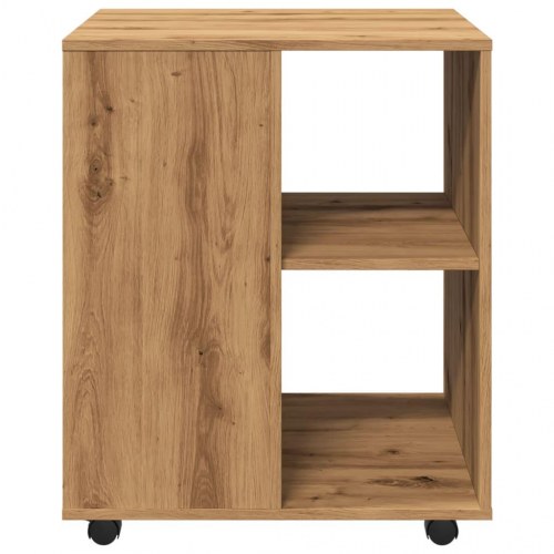 Rullebord med hylder - 60 × 53 × 72 cm, konstrueret træ i kunsteg