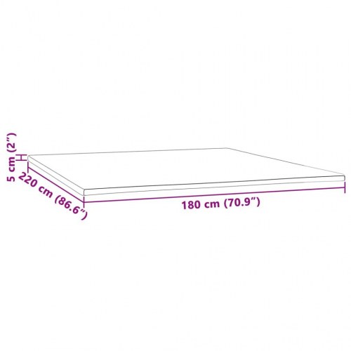 Topmadras 180×220×5 cm - hvid skum topmadras