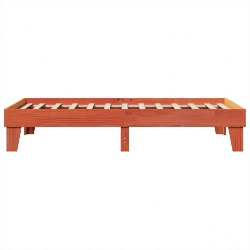 Sengeramme uden madras 100x200 cm massivt fyrretræ gyldenbrun