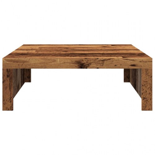 Sofabord 100 x 100 x 35 cm i konstrueret træ - antik eg
