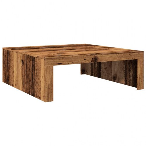 Sofabord 100 x 100 x 35 cm i konstrueret træ - antik eg