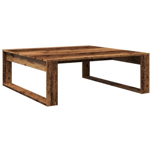 Sofabord 100 × 100 × 35 cm i konstrueret træ - antikt eg