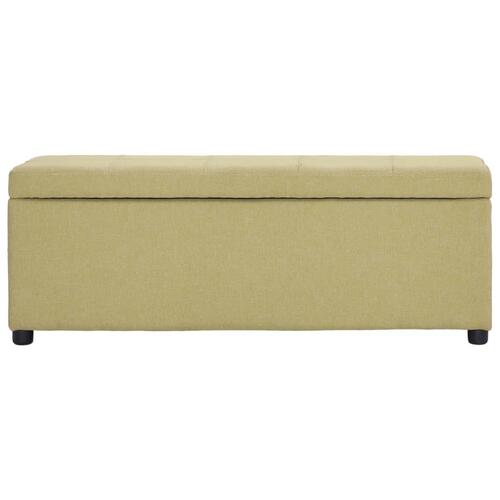 Bænk med opbevaringsrum 116 cm polyester grøn