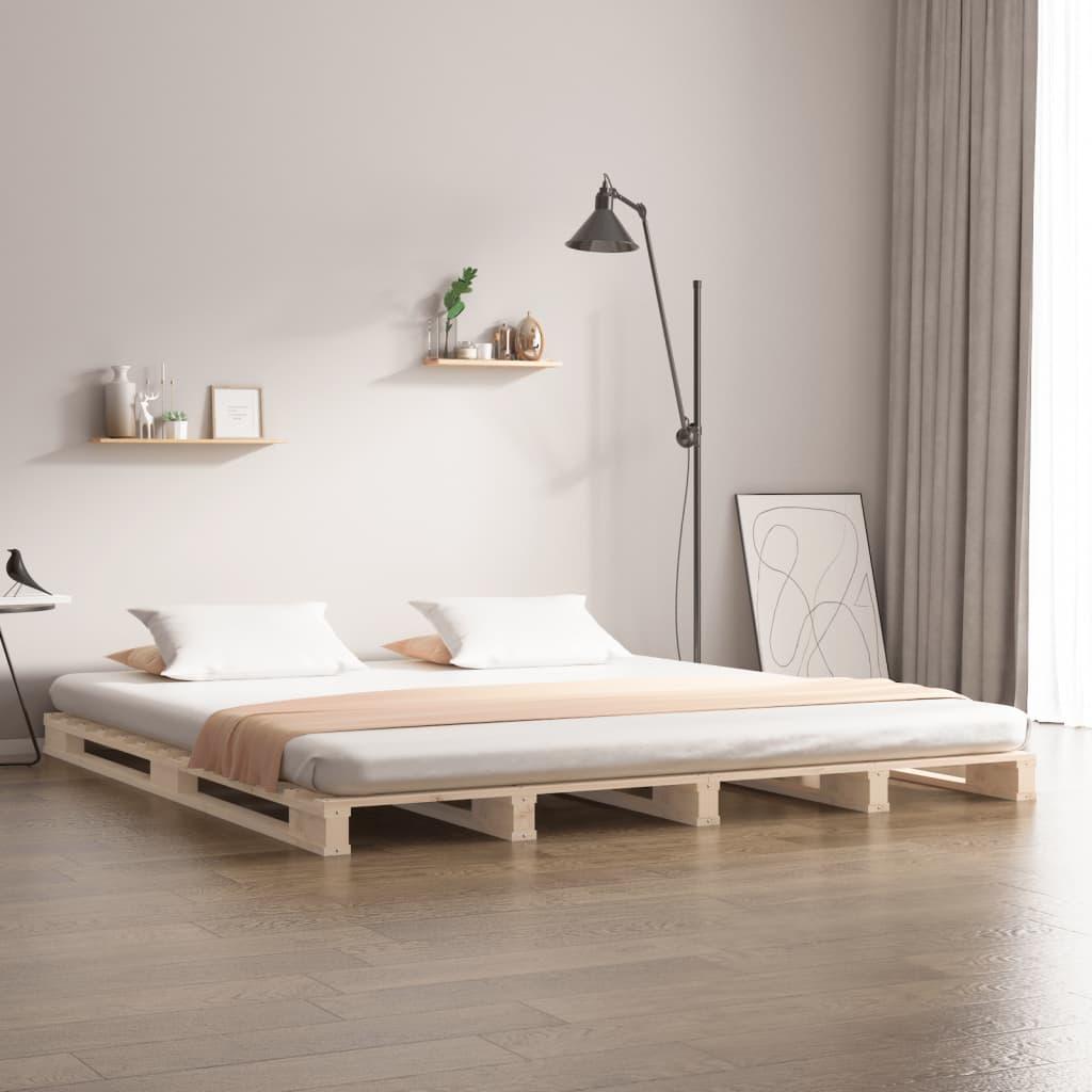 Palleseng 160×200 cm massivt fyrretræ