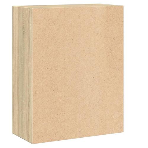 Bogreol med 2 hylder 60x30x76,5 cm konstrueret træ sonoma-eg