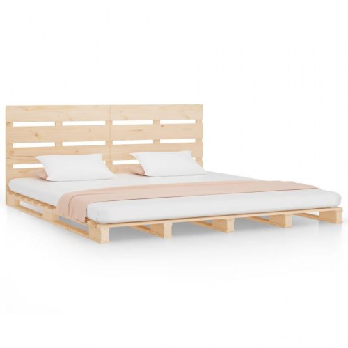Sengeramme uden madras 150x200 cm massivt fyrretræ