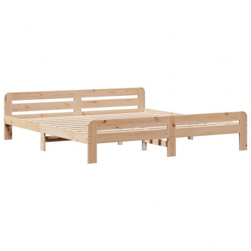 Sengeramme 200 x 200 cm i massivt fyrretræ