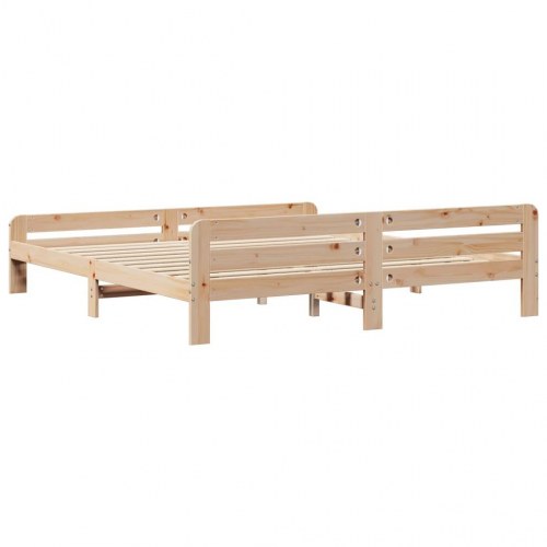 Sengeramme 200 x 200 cm i massivt fyrretræ