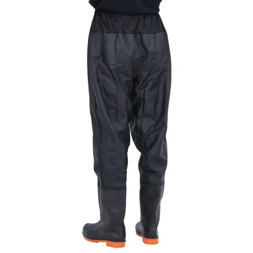 Waist waders med støvler str. 40 sort
