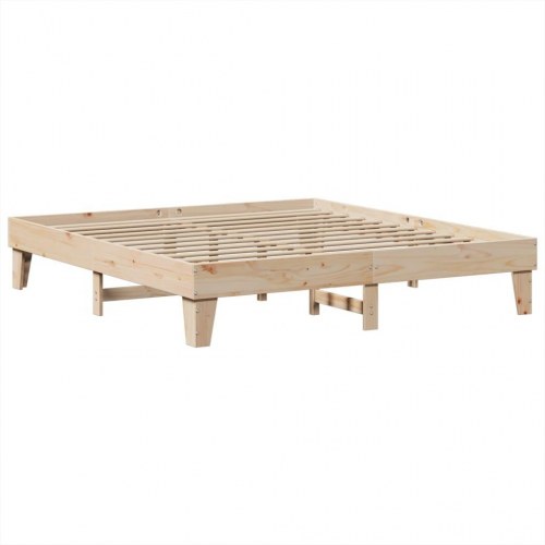 Sengeramme 200x200 cm i massivt fyrretræ - uden madras