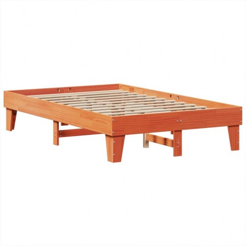 Sengeramme 120 x 200 cm i massivt fyrretræ - gyldenbrun