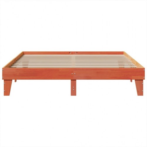 Sengeramme uden madras 180x200 cm massivt fyrretræ gyldenbrun