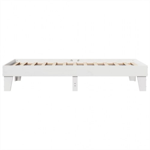 Sengeramme 100 x 200 cm i massivt fyrretræ - hvid