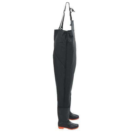 Waders med støvler str. 38 sort