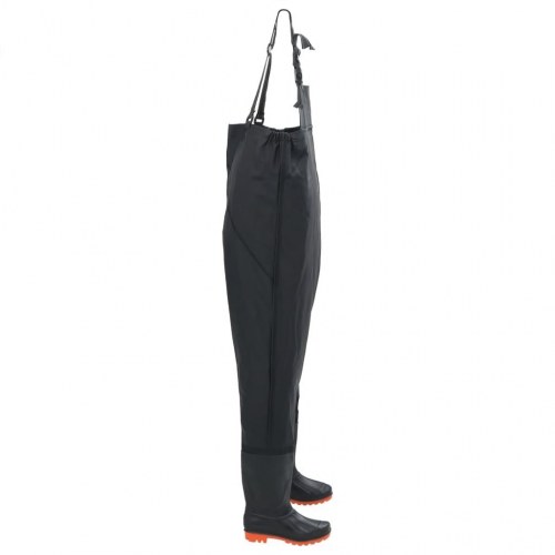 Waders med støvler str. 45 - sort