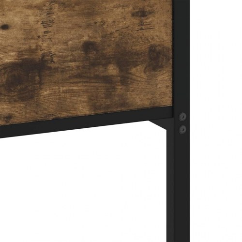 Sengeramme 180x200 cm i metal - røget egetræsfarve