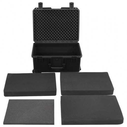 Transportabel flightcase 54 × 41,5 × 29 cm - PP/ABS - sort