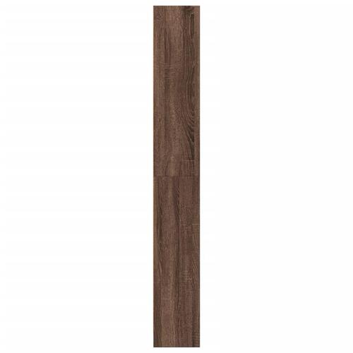 Bogreol 80x24x176 cm konstrueret træ brun egetræsfarve