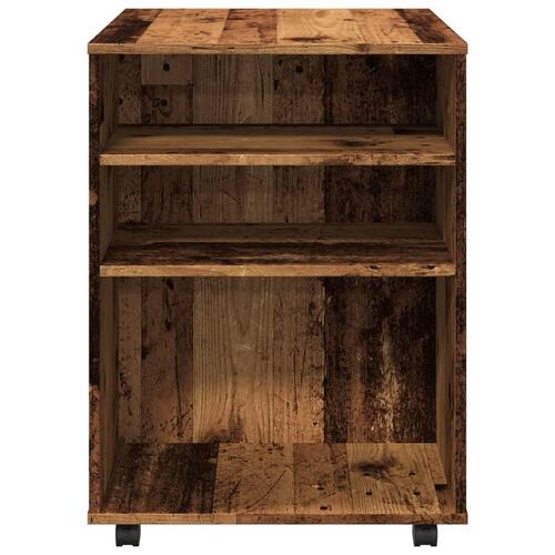 Rulleskab 60x53x72 cm konstrueret træ gammelt træ-look