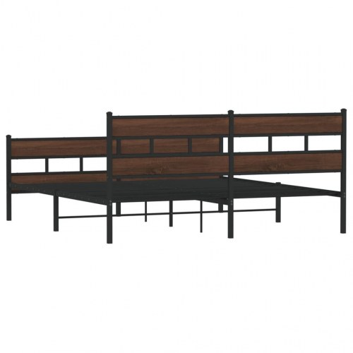 Sengeramme uden madras 200 x 200 cm - brun egetræ