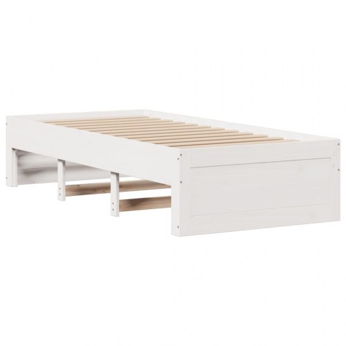 Sengeramme med skuffer 75 x 190 cm - hvid