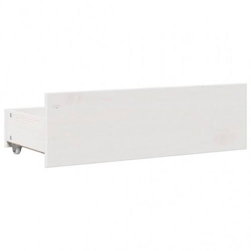 Sengeramme med skuffer 75 x 190 cm - hvid