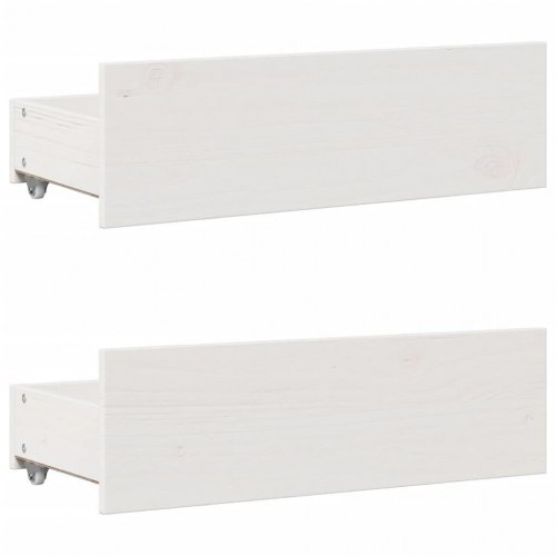 Sengeramme med skuffer 75 x 190 cm - hvid