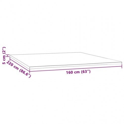 Topmadras i skum 160 x 220 x 5 cm - hvid