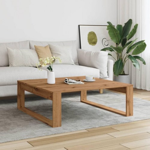 Sofabord 100 × 100 × 35 cm i konstrueret træ - kunsteg