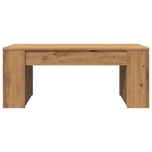 Sofabord med opbevaring 102×55×42 cm - konstrueret træ i kunsteg