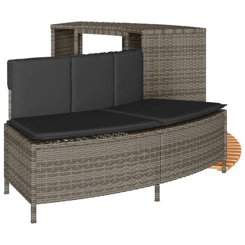 Spakant polyrattan og massivt akacietræ grå