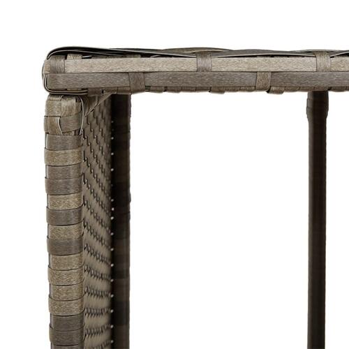 Spakant polyrattan og massivt akacietræ grå
