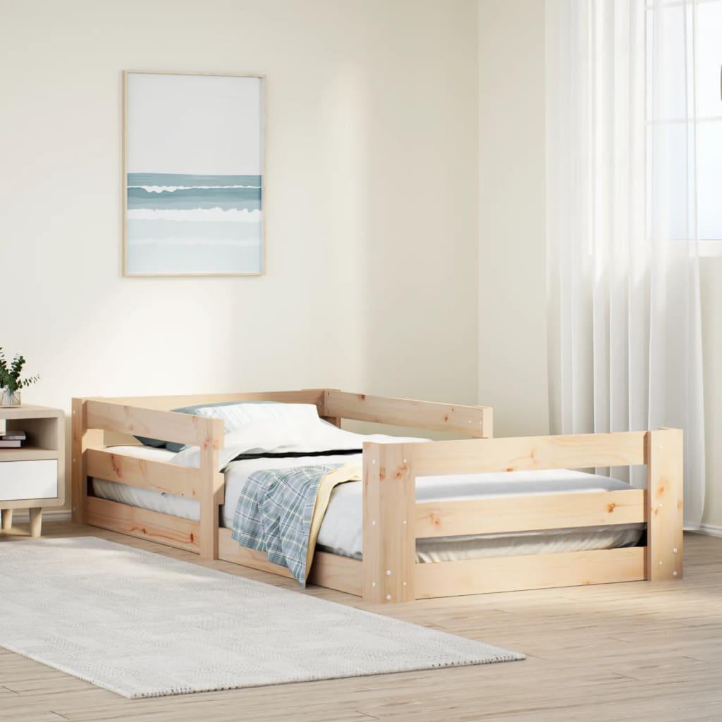 Sengeramme Uden Madras Massivt Fyrretræ - Naturfarvet / 75 x 190 cm