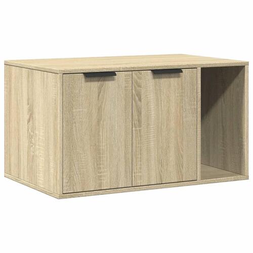 Toiletskjuler kattebakke 80x50x45 cm konstrueret træ sonoma-eg
