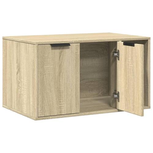 Toiletskjuler kattebakke 80x50x45 cm konstrueret træ sonoma-eg