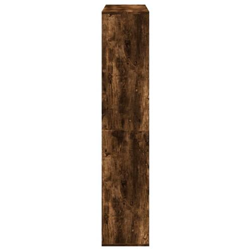 Bogreol 102x29x143 cm konstrueret træ røget egetræ