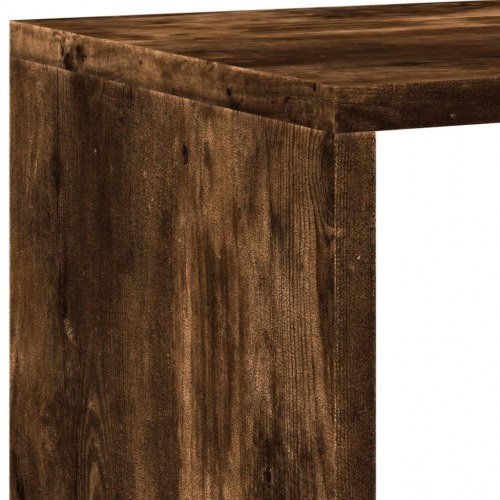 Bogreol 137,5 x 29 x 137,5 cm - røget egetræ