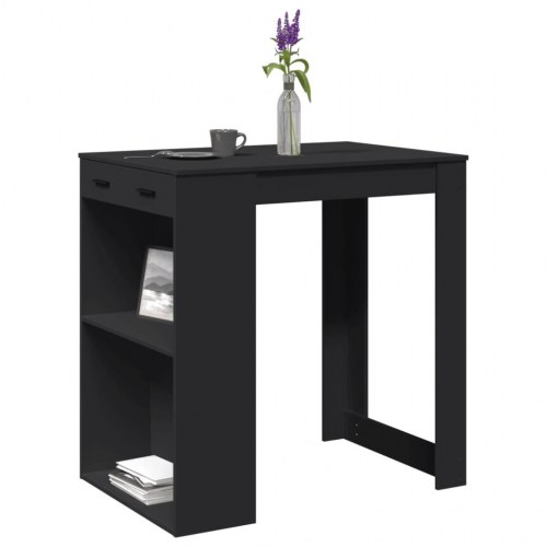 Barbord 102x70x103,5 cm konstrueret træ sort