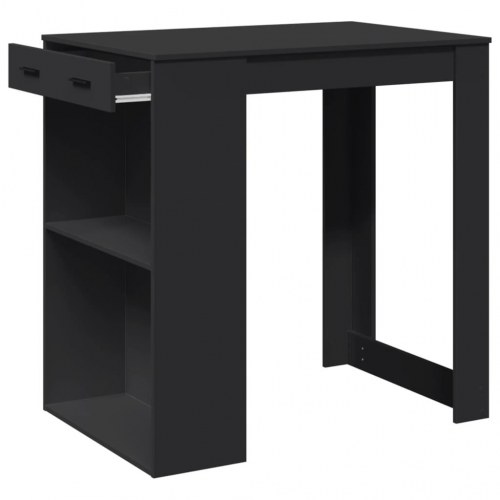 Barbord 102x70x103,5 cm konstrueret træ sort